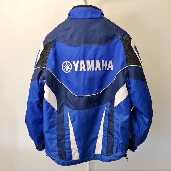 YAMAHA Motorcycle Blue & White Jacket with Removable Inner Liner Medium - Large - Picture 1 of 16